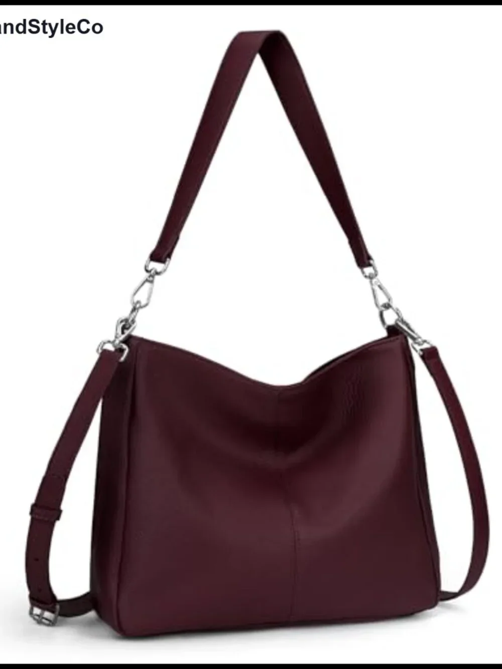 Genuine Leather Hobo Shoulder Bag Crossbody Purse for Women